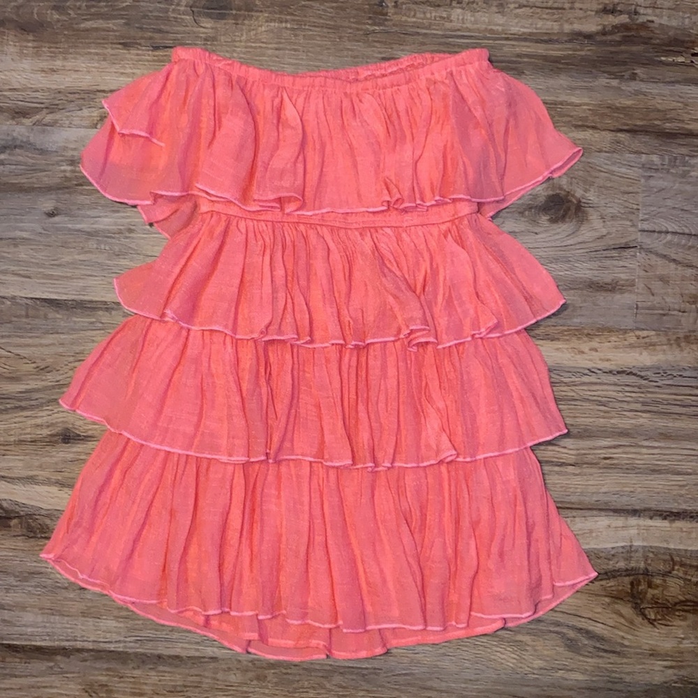 Coral Ruffle Romper - Picture 7 of 7